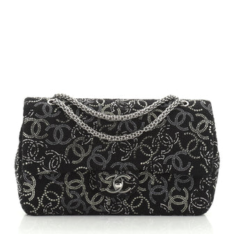 Chanel Paris-Shanghai Pudong Flap Bag Strass Embellished Tweed Medium