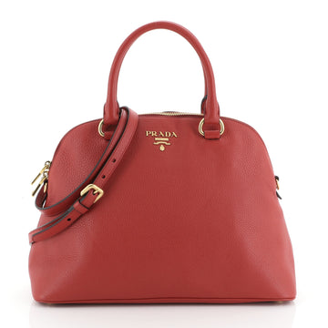 Prada Zip Around Convertible Dome Satchel Vitello Daino Medium