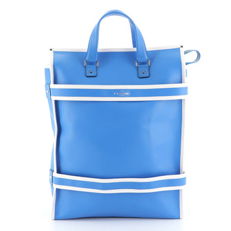 Valentino Bicolor Belted Tote Leather Tall