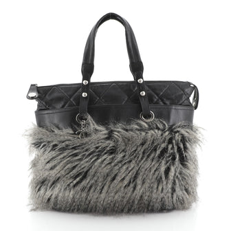 Chanel Fantasy Fur Tote Faux Fur with Leather Medium