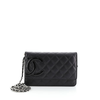 Chanel Cambon Wallet on Chain Quilted Leather 