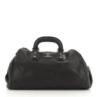 Chanel Outdoor Ligne Doctor Bag Quilted Caviar Large