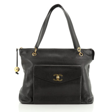 Chanel Vintage Front Pocket Tote Caviar Large