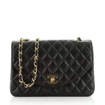 Chanel Vintage CC Chain Flap Bag Quilted Lambskin Small