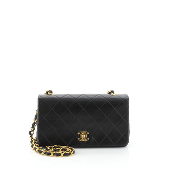 Chanel Vintage 3 Way Full Flap Bag Quilted Lambskin Mini