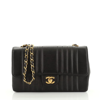 Chanel Vintage CC Chain Flap Bag Vertical Quilt Lambskin Small
