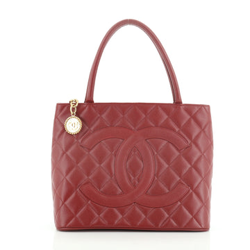 Chanel Medallion Tote Quilted Caviar 