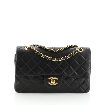 Chanel Vintage Classic Double Flap Bag Quilted Lambskin Small