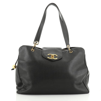 Chanel Vintage Supermodel Weekender Bag Caviar Large