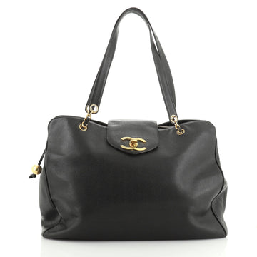 Chanel Vintage Supermodel Weekender Bag Caviar Large