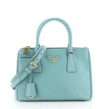 Prada Double Zip Lux Tote Saffiano Leather Mini