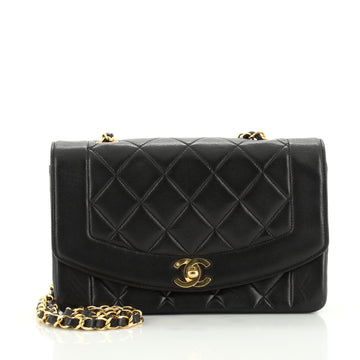 Chanel Vintage Diana Flap Bag Quilted Lambskin Small