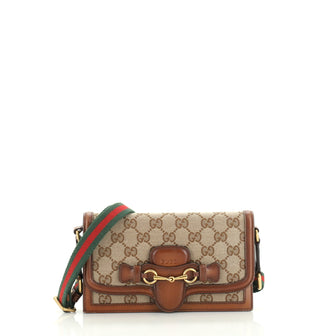 Gucci Lady Web Convertible Wallet GG Canvas with Leather 