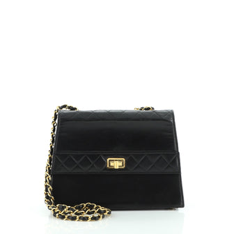 Chanel Vintage Trapezoid CC Flap Bag Leather Small