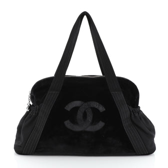 Chanel Vintage CC Tote Velvet Medium
