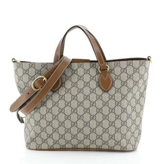 Gucci Convertible Soft Tote GG Coated Canvas Small
