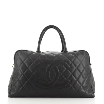 Chanel Timeless CC Bowler Bag Quilted Caviar XL