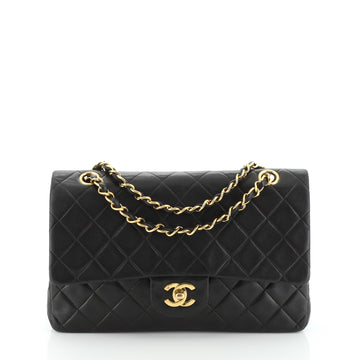Chanel Vintage Classic Double Flap Bag Quilted Lambskin Medium