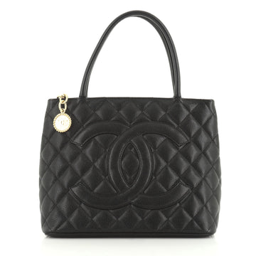 Chanel Medallion Tote Quilted Caviar 