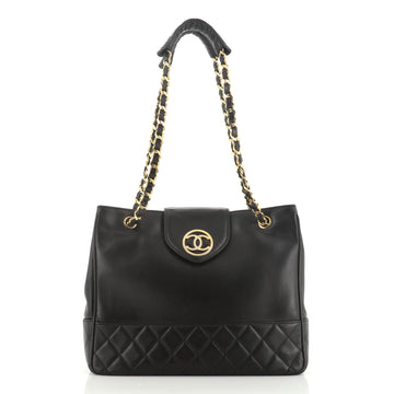 Chanel Vintage CC Top Flap Tote Quilted Lambskin Medium