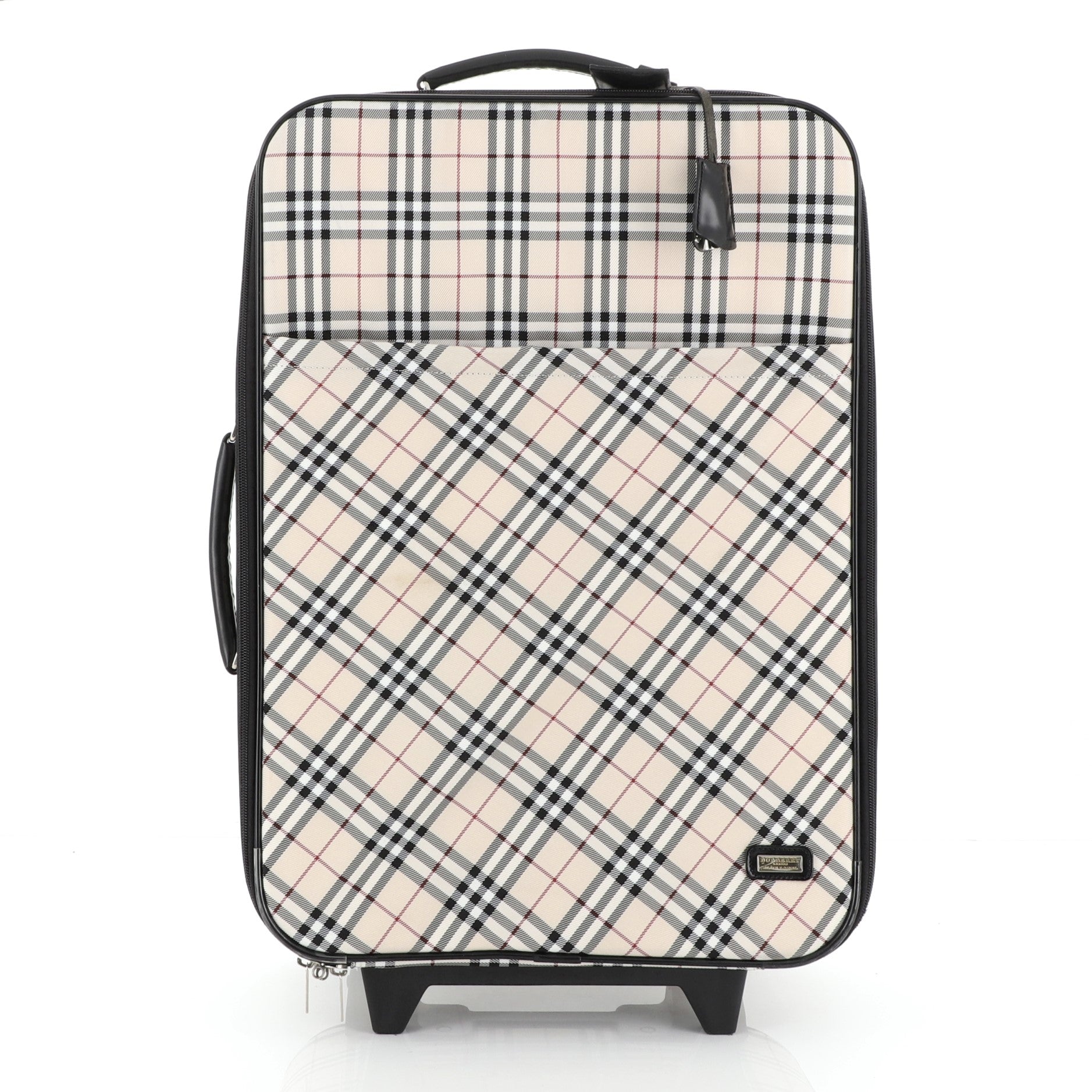 Burberry Carry On Rolling Luggage Vintage Check Canvas Print 4766146