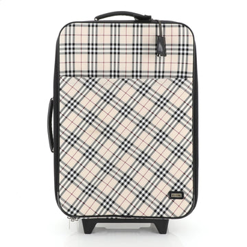 Burberry Carry On Rolling Luggage Vintage Check Canvas 