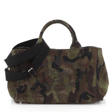 Prada Canapa Convertible Tote Canvas Large