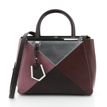 Fendi Multicolor 2Jours Bag Leather Petite