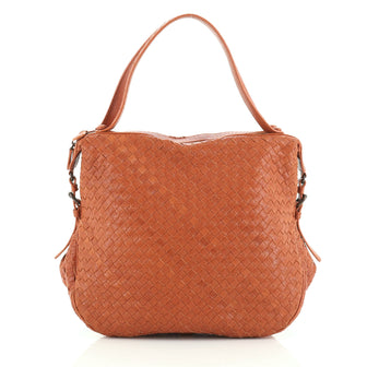 Bottega Veneta 76 Shoulder Bag Intrecciato Goatskin Medium