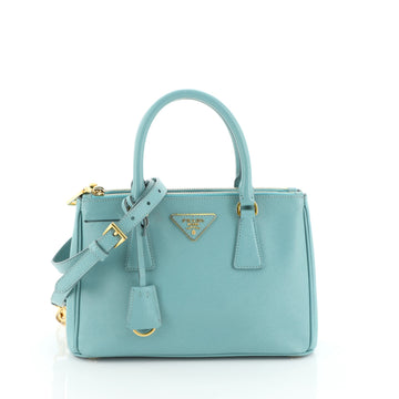 Prada Double Zip Lux Tote Saffiano Leather Mini