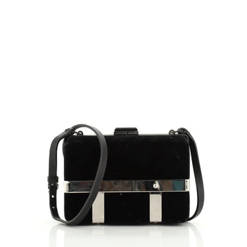 Alexander McQueen Caged Box Bag Velvet 