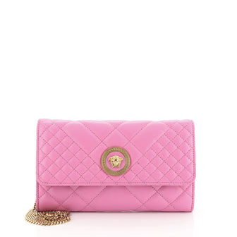 Versace Icon Wallet on Chain Quilted Leather 