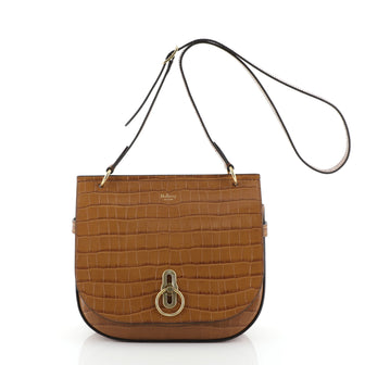 Mulberry Amberley Crossbody Bag Crocodile Embossed Leather Medium