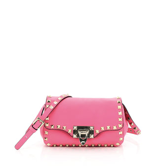Valentino Rockstud Flip Lock Flap Bag Leather Mini