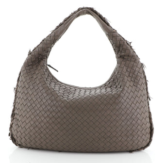 Bottega Veneta Veneta Hobo Intrecciato Nappa with Frayed Detail Small
