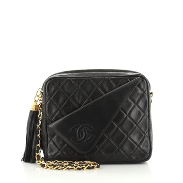 Chanel Vintage Front Pocket Camera Bag Quilted Lambskin Small