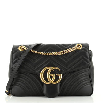 Gucci GG Marmont Flap Bag Matelasse Leather Medium