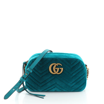 Gucci GG Marmont Shoulder Bag Matelasse Velvet Small