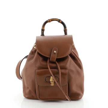 Gucci Vintage Bamboo Backpack Leather Mini
