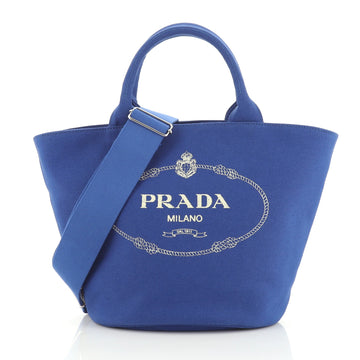 Prada Canapa Convertible Shopping Tote Canvas Medium