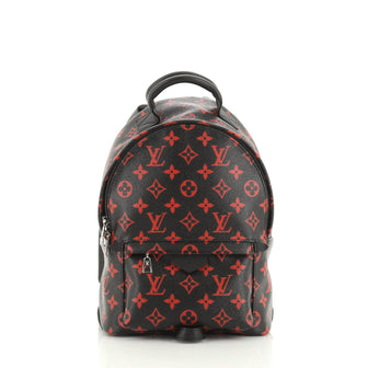 Louis Vuitton Palm Springs Mini Monogram Infrarouge Canvas Backpack Bag Black