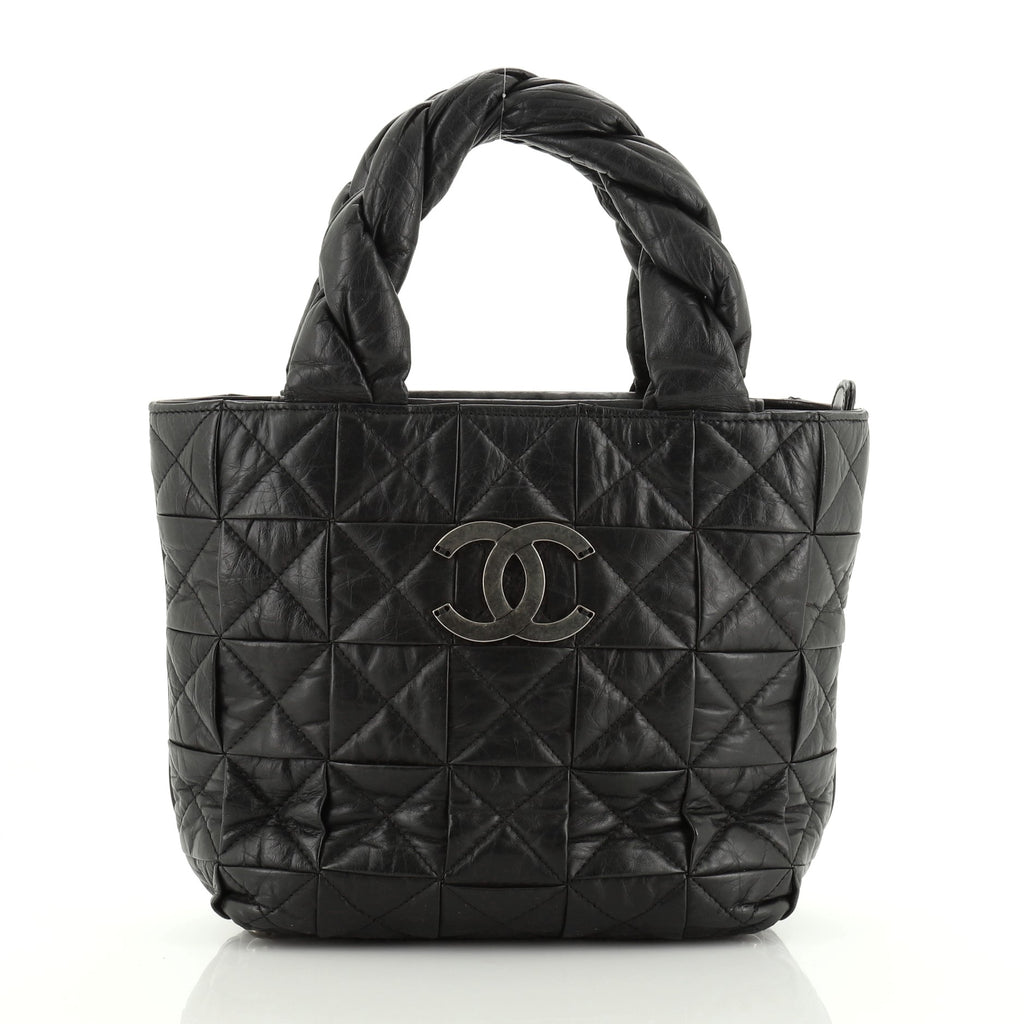 Chanel Origami Tote Quilted Aged Calfskin Small Black 4782328
