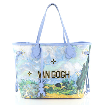 Louis Vuitton Neverfull NM Tote Limited Edition Jeff Koons Van Gogh Print Canvas MM