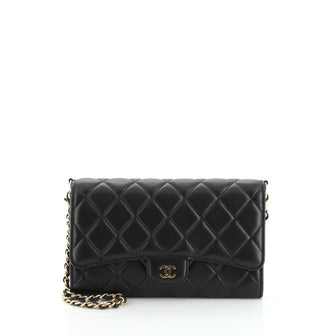 Chanel Wallet on Short Chain Quilted Lambskin 