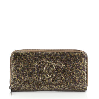 Chanel Timeless CC Zipped Wallet Caviar Long