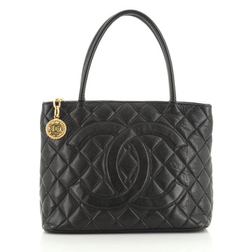Chanel Medallion Tote Quilted Caviar 