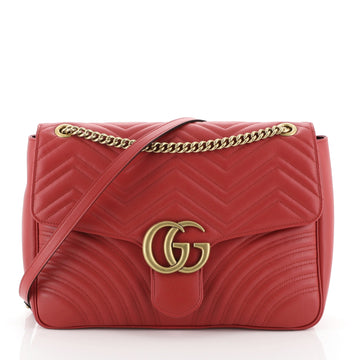 Gucci GG Marmont Flap Bag Matelasse Leather Large