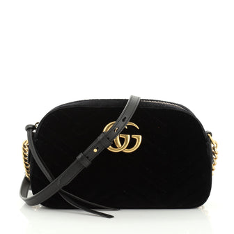 Gucci GG Marmont Shoulder Bag Matelasse Velvet Small