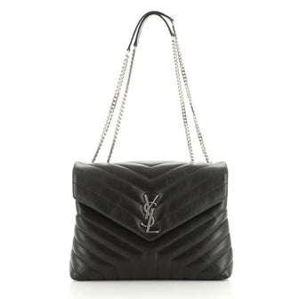 Saint Laurent LouLou Shoulder Bag Matelasse Chevron Leather Medium
