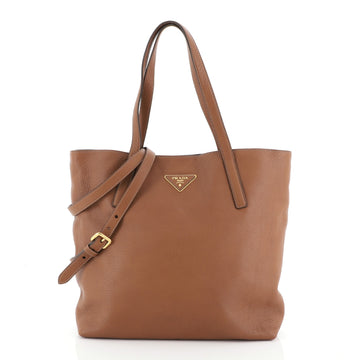 Prada Convertible Shopping Tote Cervo Leather Large